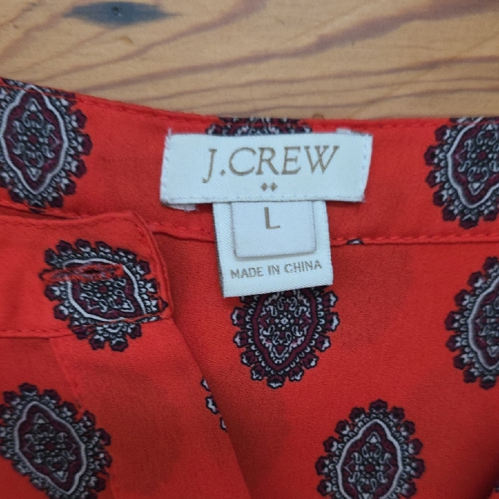 Women's Red Patterned Top - Picture 2 of 6